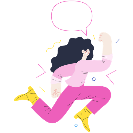 Girl Singing  Illustration