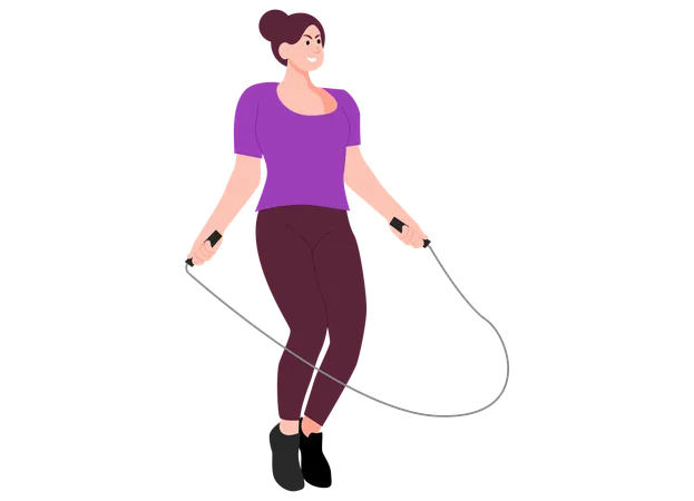 Girl Skipping Rope  Illustration