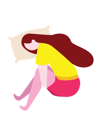 Girl Sleep Position  Illustration