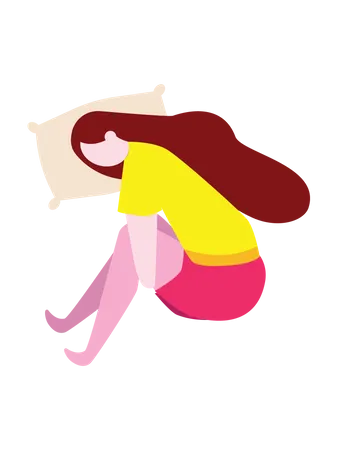 Girl Sleep Position  Illustration