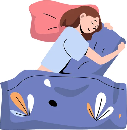 Girl Sleeping  Illustration