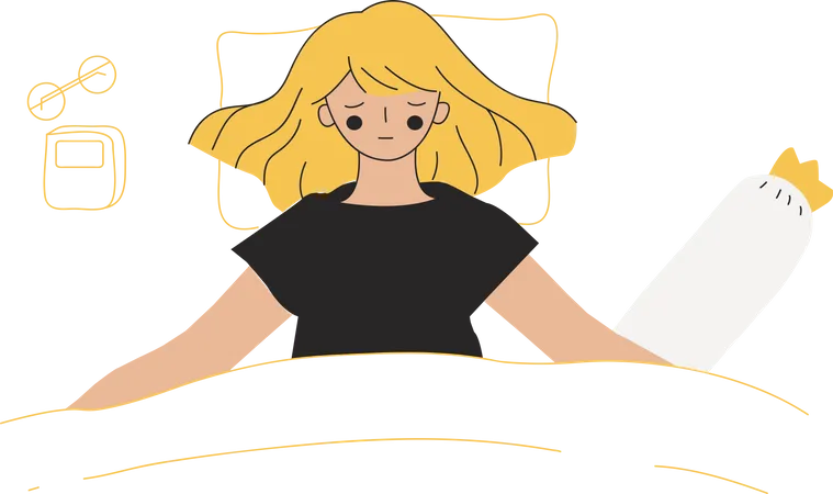 Girl Sleeping  Illustration
