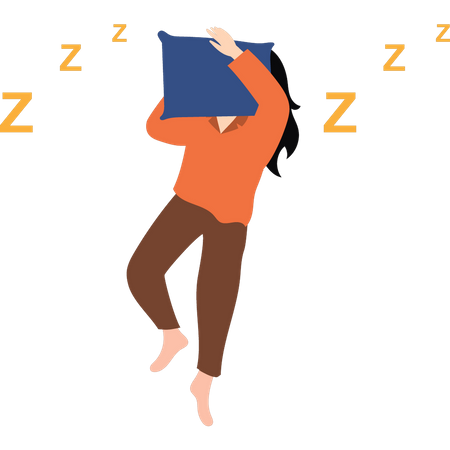 Girl  sleeping  Illustration