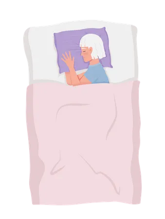 Girl Sleeping  Illustration