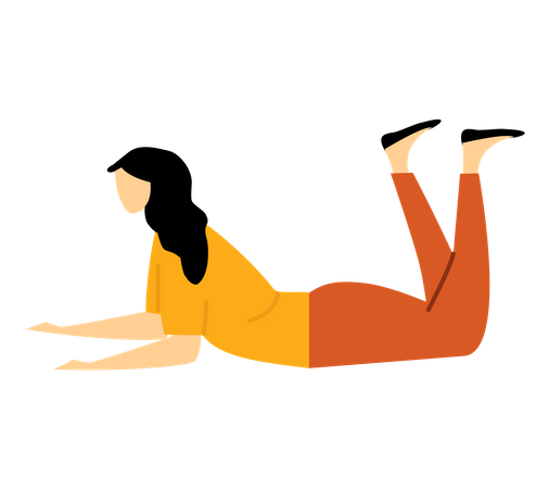 Girl sleeping on floor  Illustration