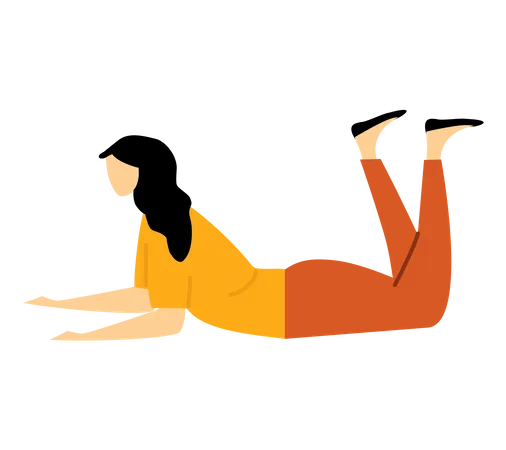 Girl sleeping on floor  Illustration