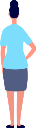 Girl standing Illustration
