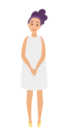 Girl Standing  Illustration