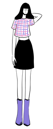 Girl standing  Illustration