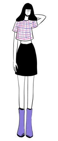 Girl standing  Illustration