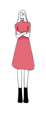 Girl standing  Illustration