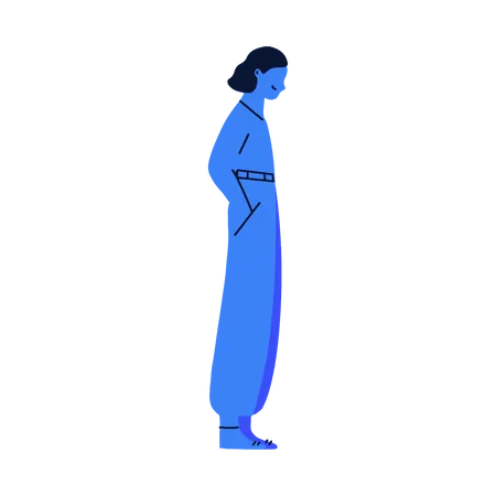 Girl standing  Illustration