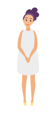 Girl Standing  Illustration