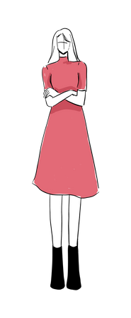 Girl standing  Illustration