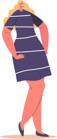 Girl standing  Illustration