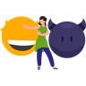 standing girl illustrations free