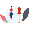 illustration for fashion mannequin
