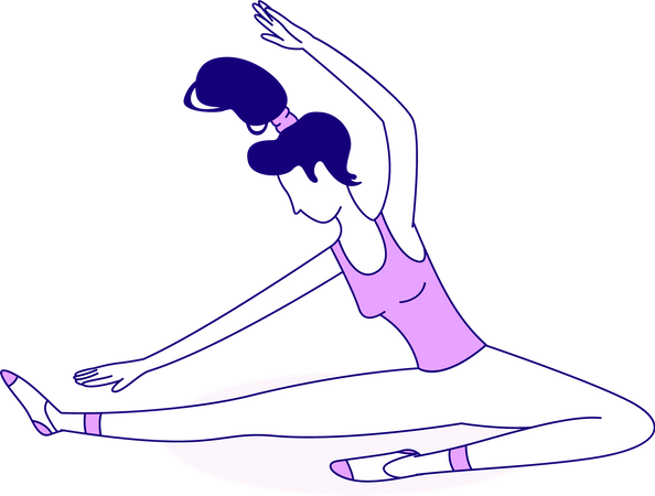 Girl stretching  Illustration
