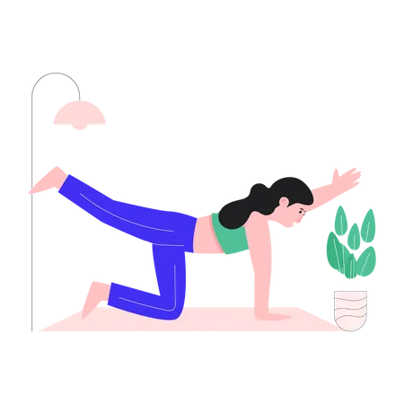 Girl stretching  Illustration