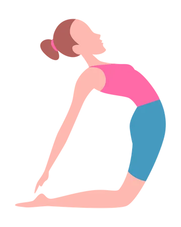 Girl stretching body Illustration