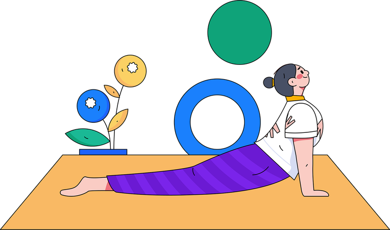 Girl stretching her body  Illustration