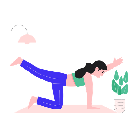 Girl stretching  Illustration