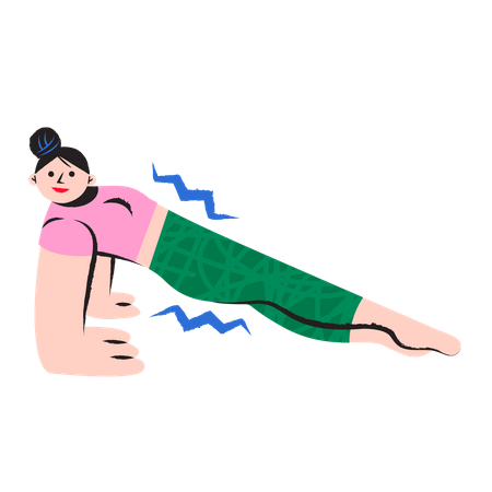 Girl stretching  Illustration