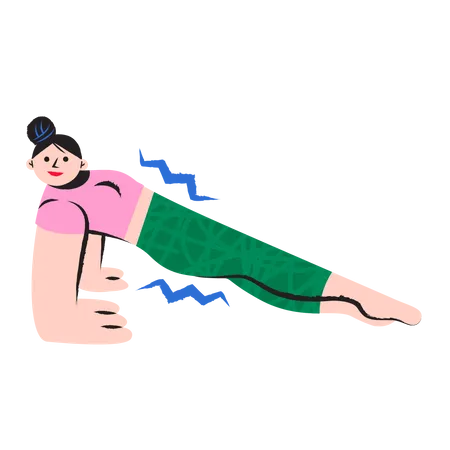 Girl stretching  Illustration