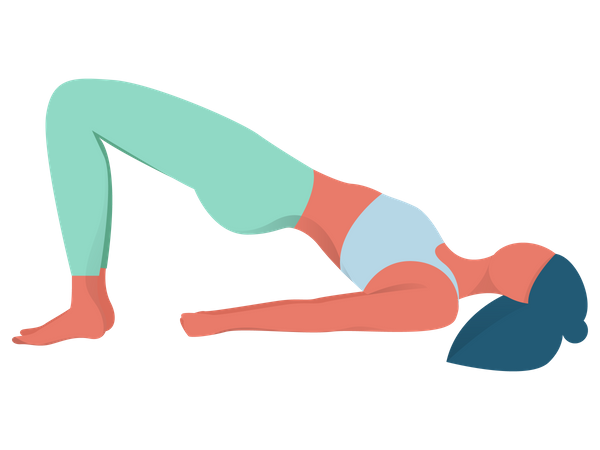 Girl stretching  Illustration