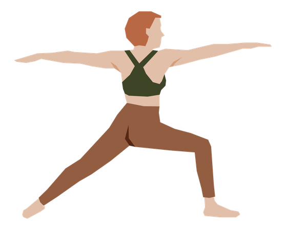 Girl stretching  イラスト