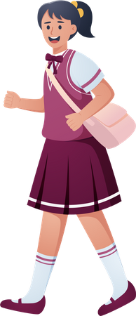 Girl Student  Illustration