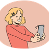 illustration mobile selfie