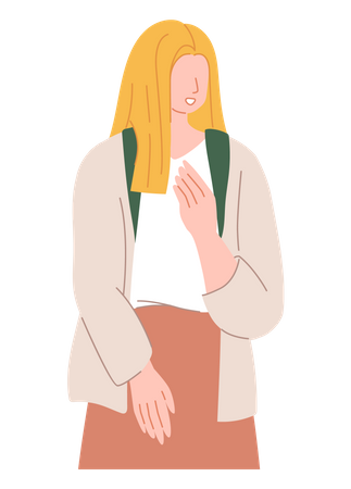 Girl talking  Illustration