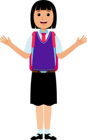 Girl Teenager Student  Illustration