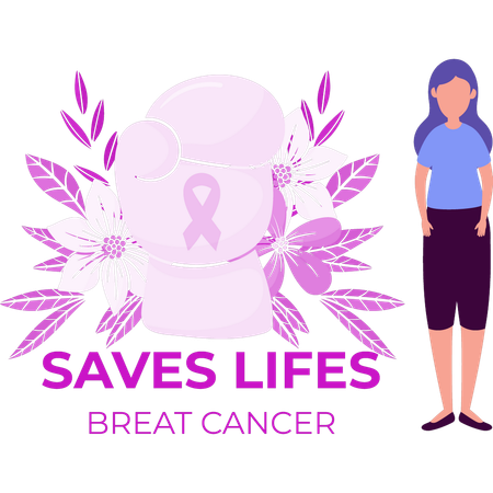 Girl tells about saving life from breast cancer  Illustration