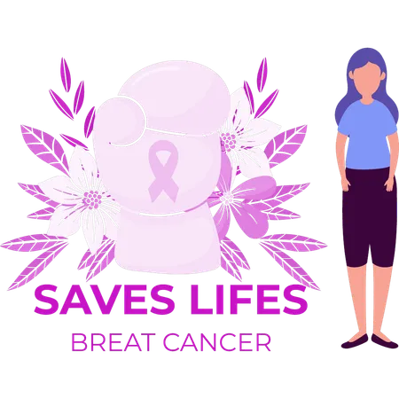 Girl tells about saving life from breast cancer  Illustration