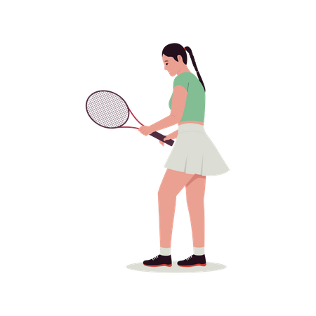 Girl Tennis player  Illustration