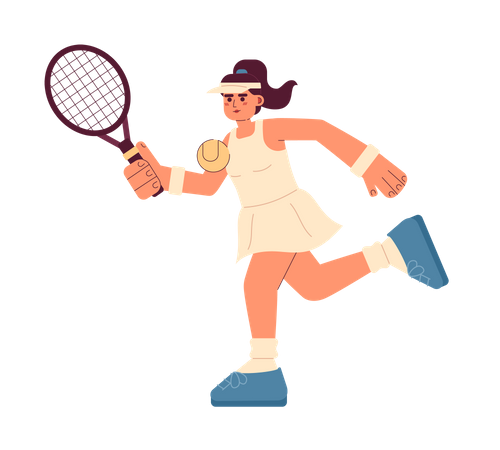 Girl tennis player  Illustration