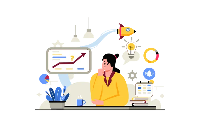 Business Strategy Flat Vector Illustration