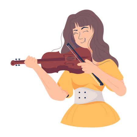 Girl Violinist  Illustration