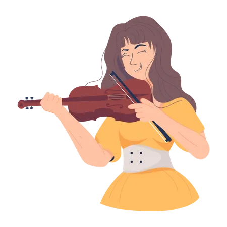 Girl Violinist  Illustration