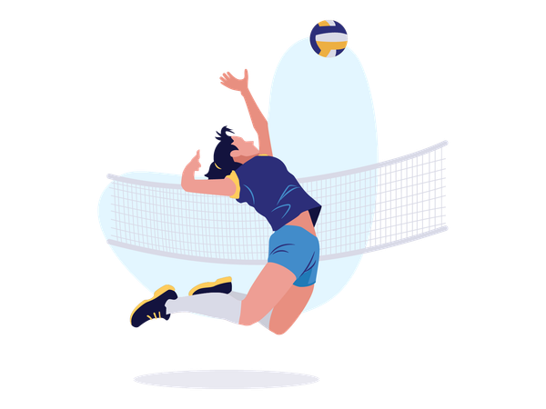 Girl Volleyball Payer  Illustration