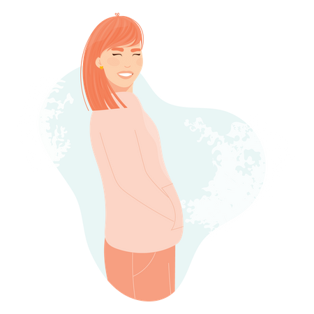 Girl Waking Up In Morning  Illustration