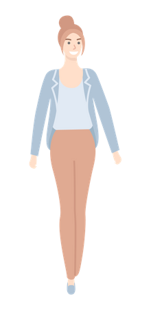 Girl walking  Illustration