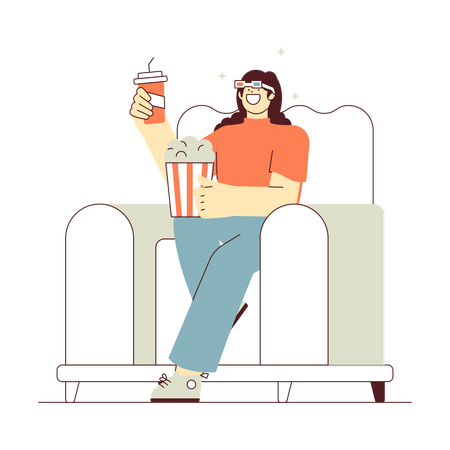 Girl Watching Movie  Illustration