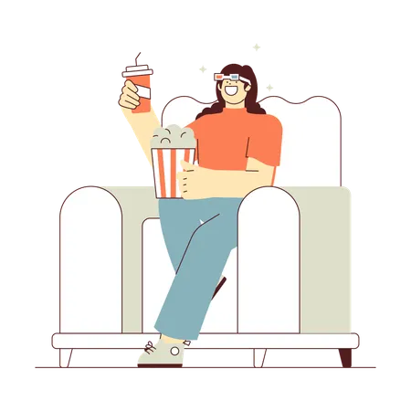 Girl Watching Movie  Illustration