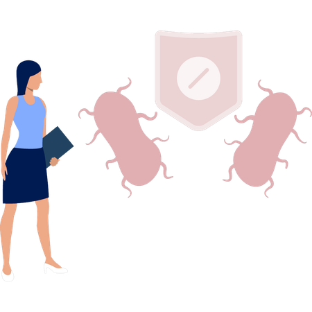 Girl watching proctologt  Illustration
