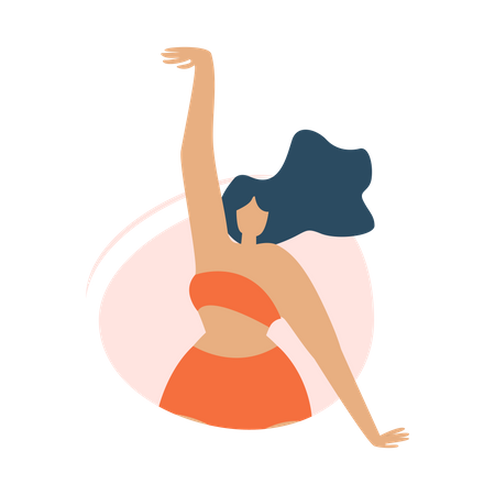 Girl wearing bikini  Illustration