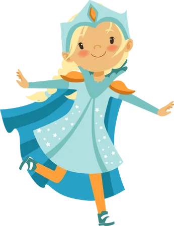 Girl wearing fairy costume  Illustration