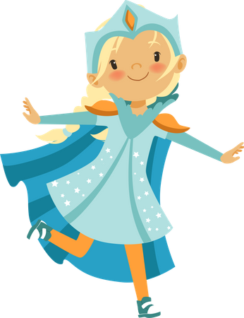 Girl wearing fairy costume  Illustration